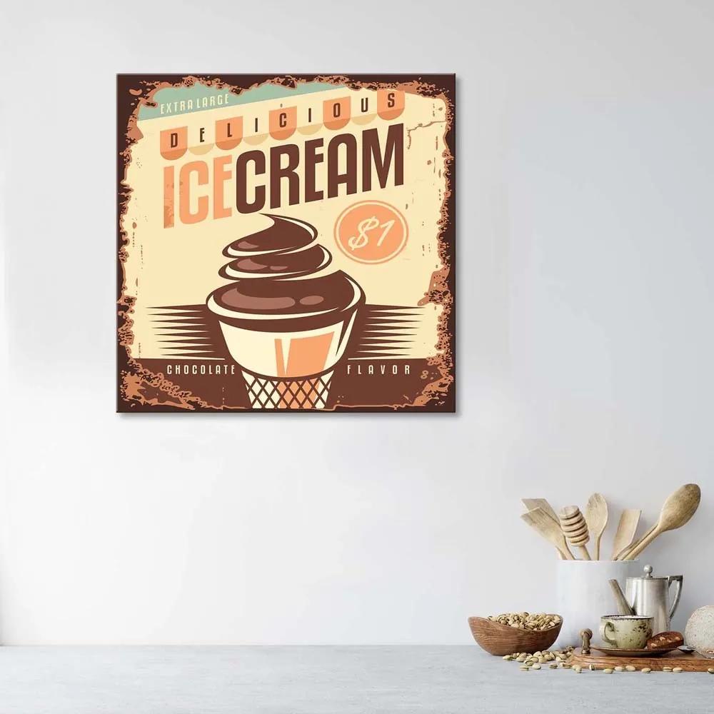 Gario Obraz na plátne Retro zmrzlináreň Rozmery: 30 x 30 cm