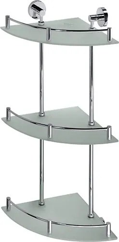 Bemeta Design OMEGA: Polička, rohová, trojitá, sklo - 104202152