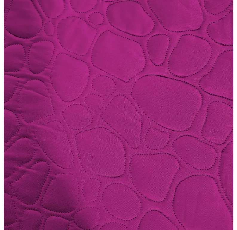 Fialová prehoz na posteľ so vzorom STONE Rozmer: 200 x 220 cm