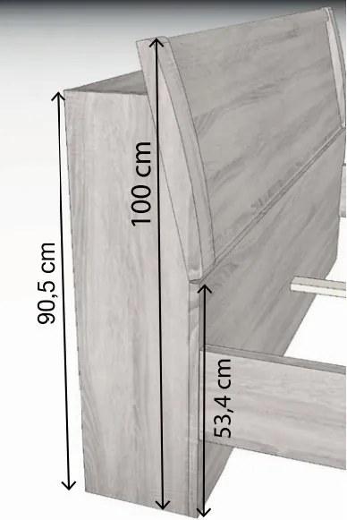 Posteľ s úložným priestorom Luxor 180x200 cm, polárny smrekovec