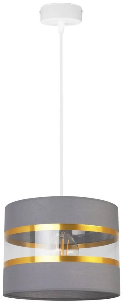 Závesné svietidlo Elegance, 1x textilné tienidlo (výber zo 6 farieb), (výber z 2 farieb konštrukcie), g