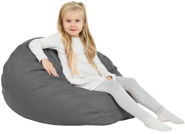 Sedací vak SAKO sivý ekokoža