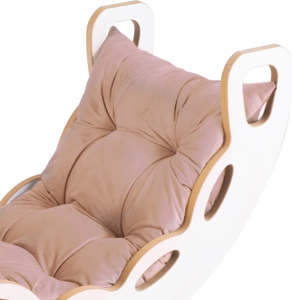 Multifunkčná detská súprava 4v1 – hojdačka, šmykľavka a vankúš béžová