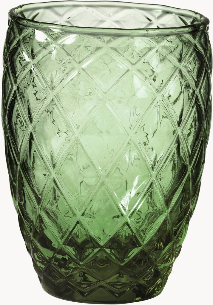 Ručne fúkané poháre Diamond, 6 ks
