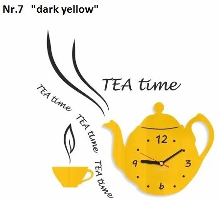 Dekoračné kuchynské hodiny Tea Time sivá