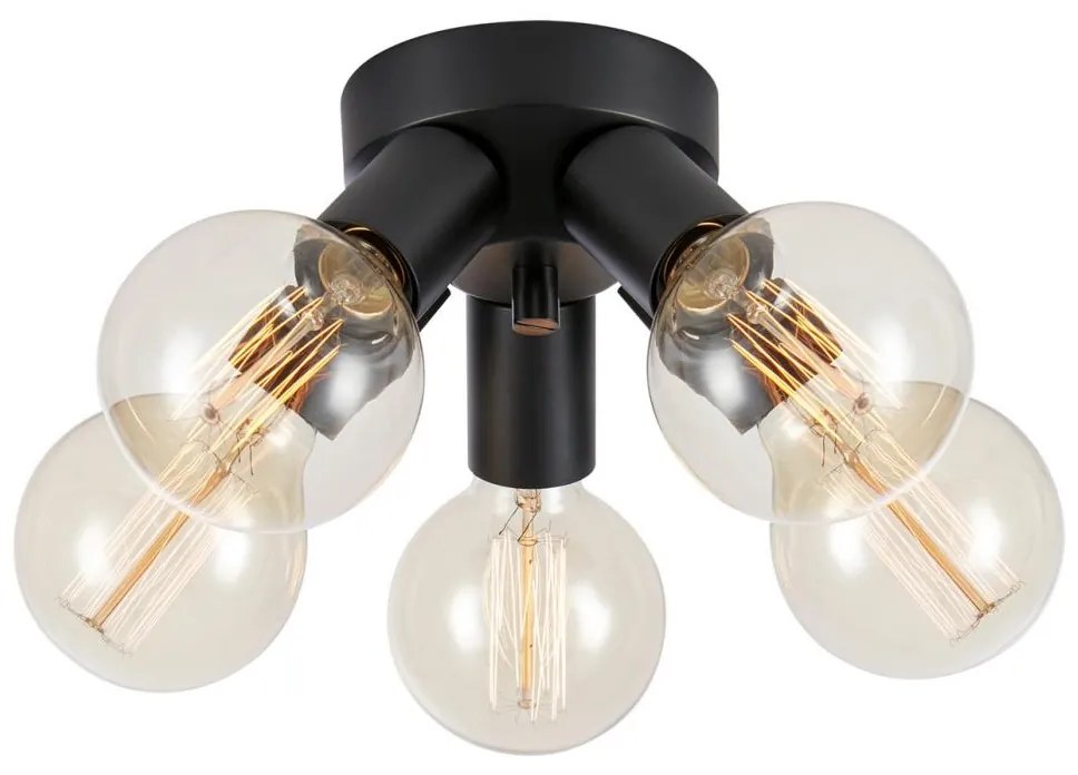 Markslöjd 108552 - Stropné svietidlo MAZZO 5xE27/40W/230V čierna