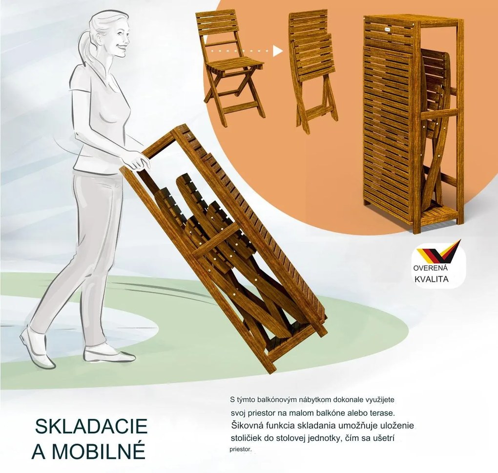 InternetovaZahrada Drevená skladacia súprava - agát