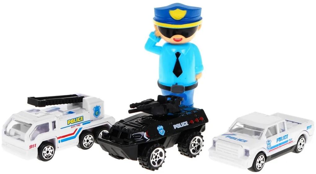 RAMIZ Policajné auto s menšími autíčkami a policajtom