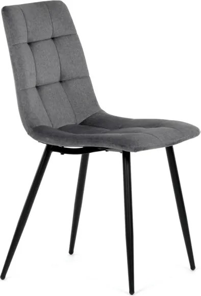 Jedálenská stolička zamatová, sivá DCL-X7015 GREY2