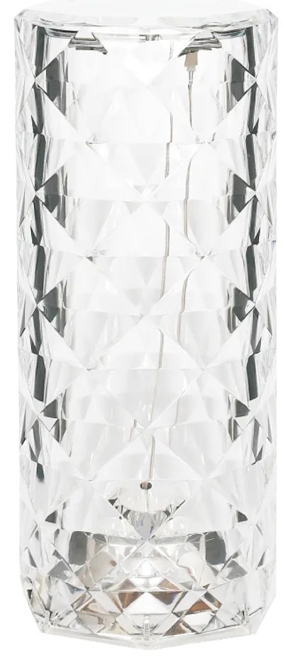 EUlight Stolná lampa Torre, 1x transparentné PVC tienidlo, RGB