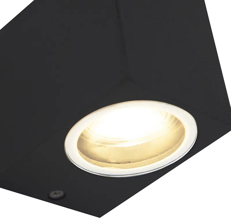 Sada 4 ks moderných nástenných svietidiel čierna IP44 - Baleno I