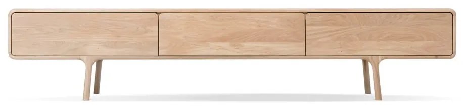 TV komoda z masívneho dubového dreva s 3 zásuvkami Gazzda Fawn