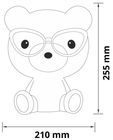 LED Stmievateľná detská nočná lampička LED/2,5W medveď ružový