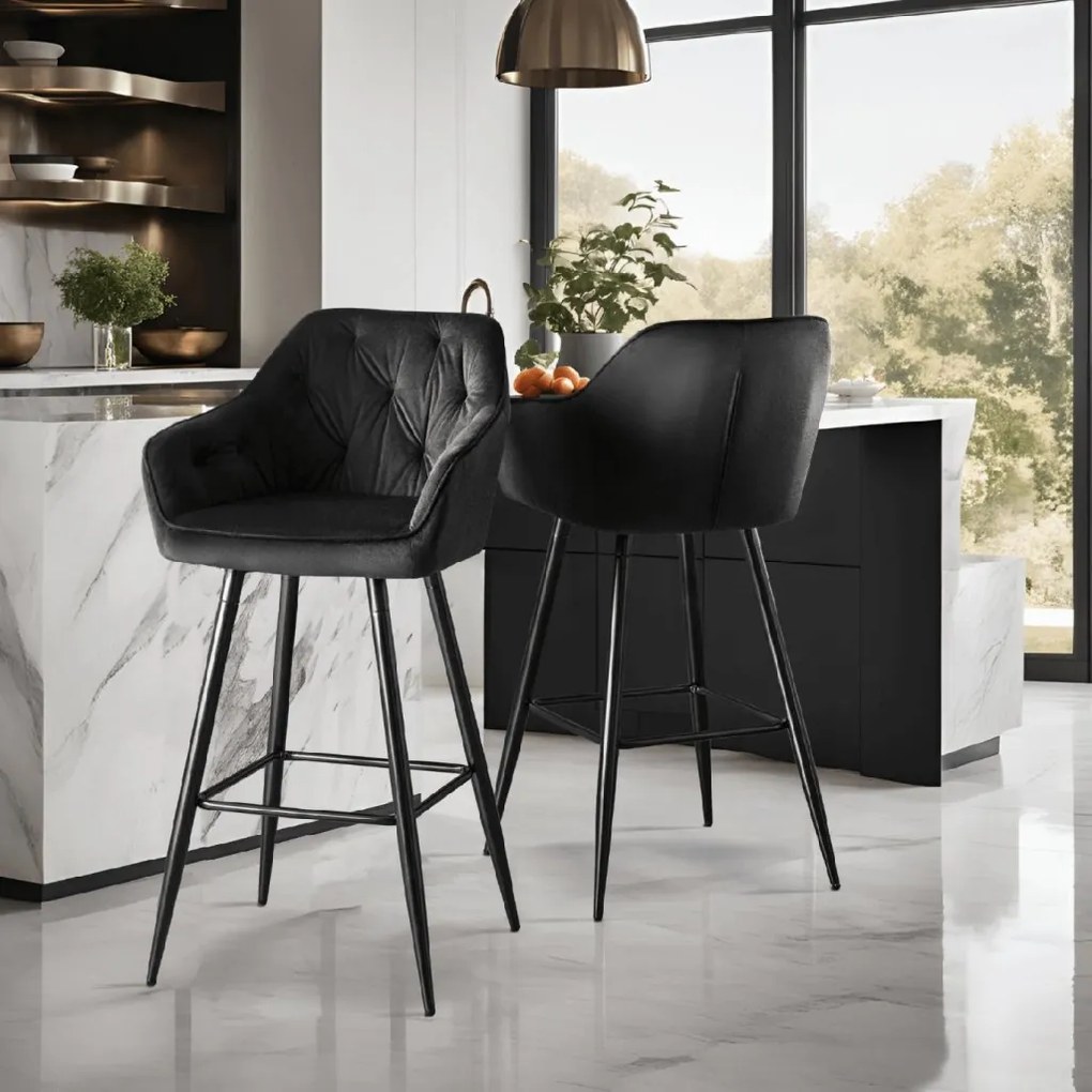 PROXIMA.store - Čalúnené barové kreslo SALEM FARBA: sivá