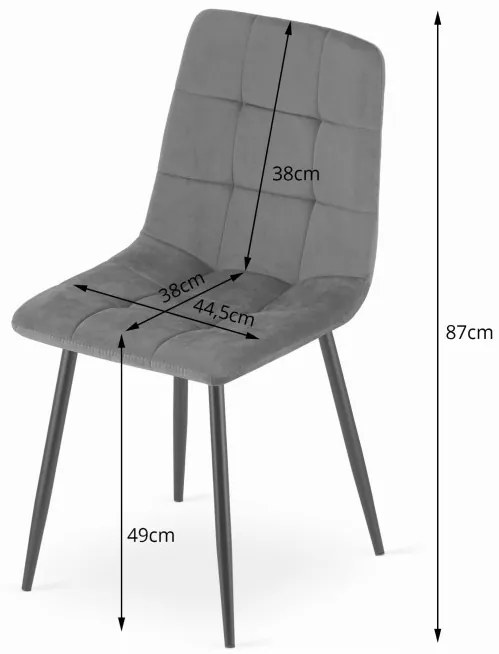 Set jedálenských stoličiek KARA čierne (4ks)