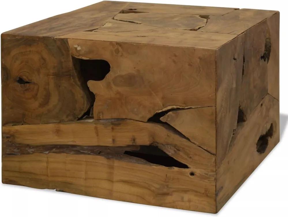 244557 Edco Konferenčný stolík, 50x50x35 cm, pravé teakové drevo, hnedý