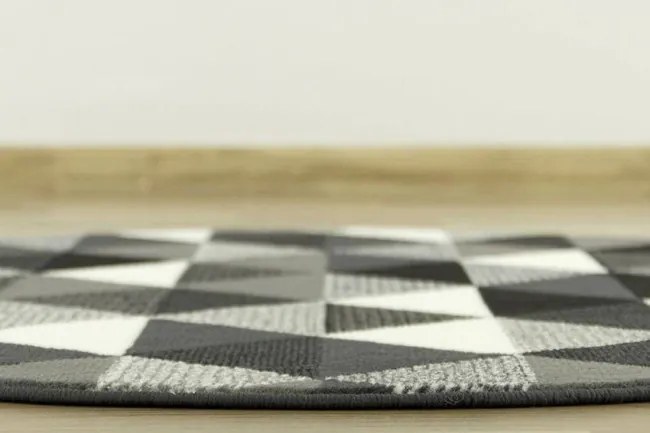 Koberec Luna 503430/56911 Trojuholníky sivý kruh