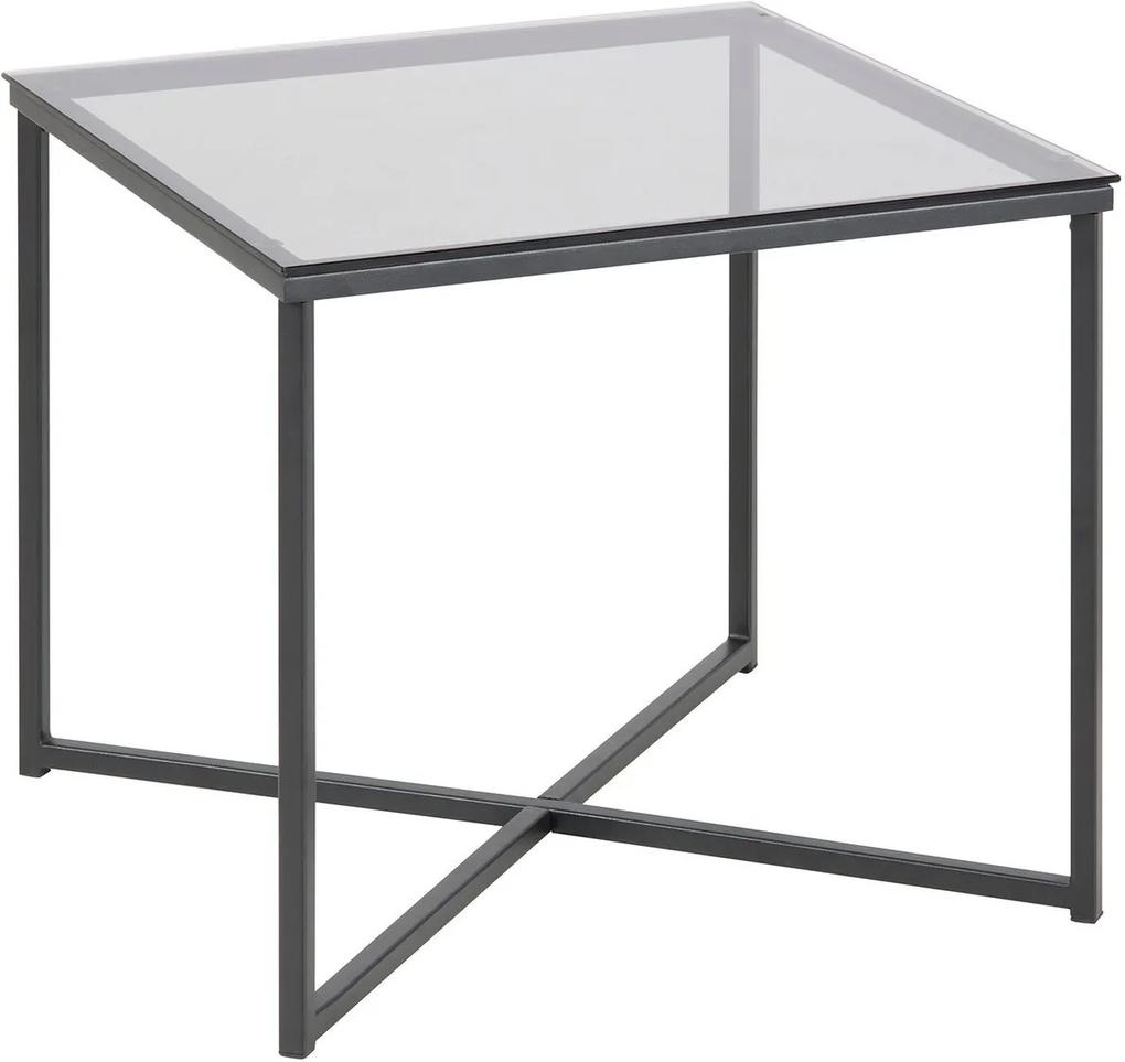 ACTONA Odkladací stolík Cross šedá 45 × 50 × 50 cm