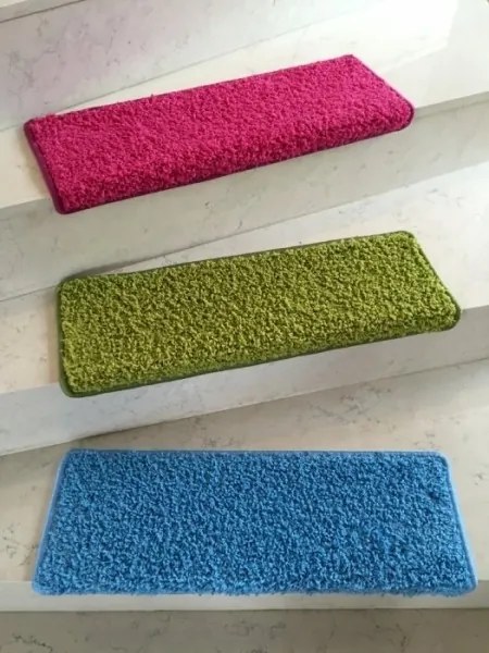 Vopi DOPREDAJ: 24x65 obdĺžnik cm Nášľapy na schody Color Shaggy ružový obdĺžnik, samolepiaci - 24x65 obdĺžnik (rozmer vrátane ohybu)