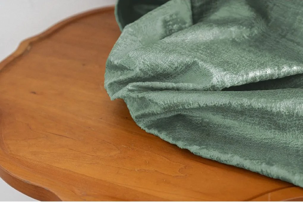 Zatemňovací záves LOOM VELVET 140x250 cm, zelený Zavesenie: Kovové krúžky