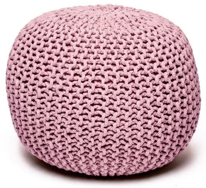 Ružový pletený taburet Jagger – Bonami Essentials