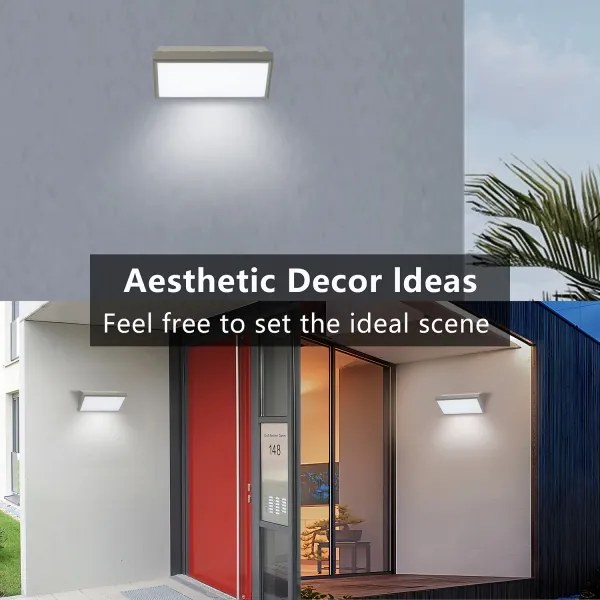 Brilagi - LED Vonkajšie nástenné svietidlo TRIANGLE LED/20W/230V šedá IP65