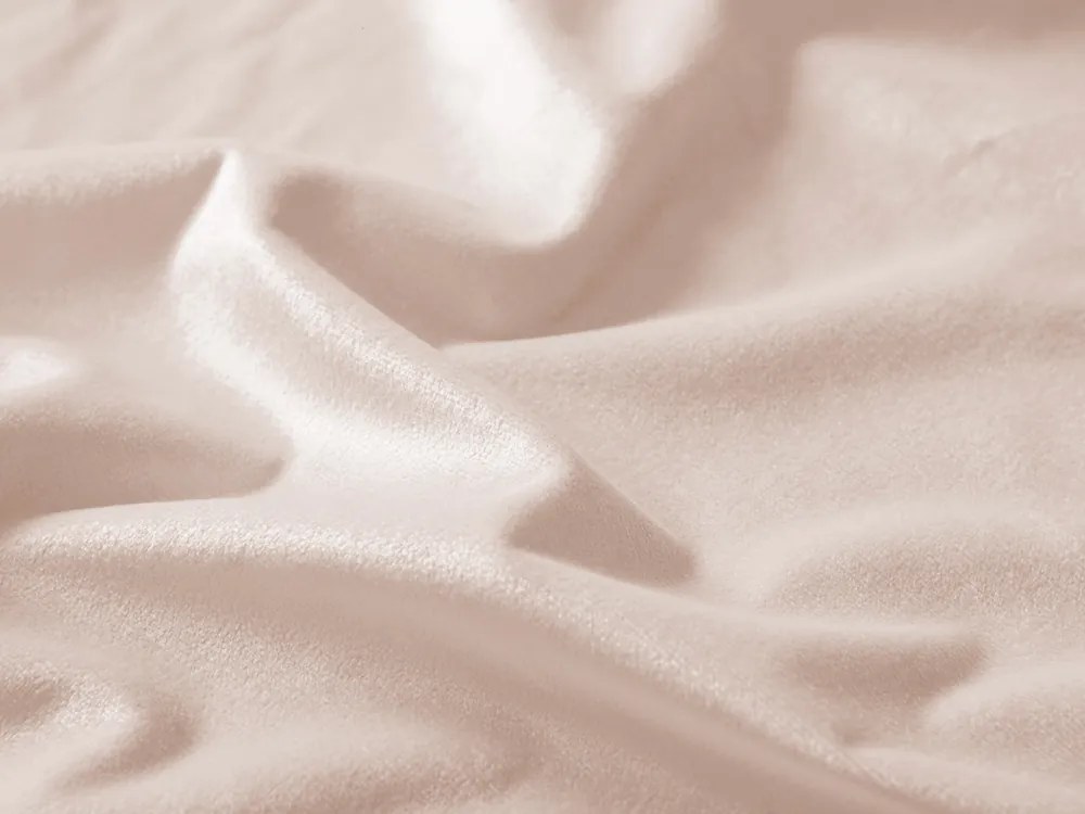 Biante Veľký zamatový oválny obrus Velvet Premium SVP-020 Béžový 160x200 cm