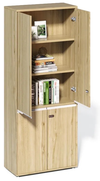 Vysoká kancelárska skriňa Houseland Profit Pro 03 dub prírodný