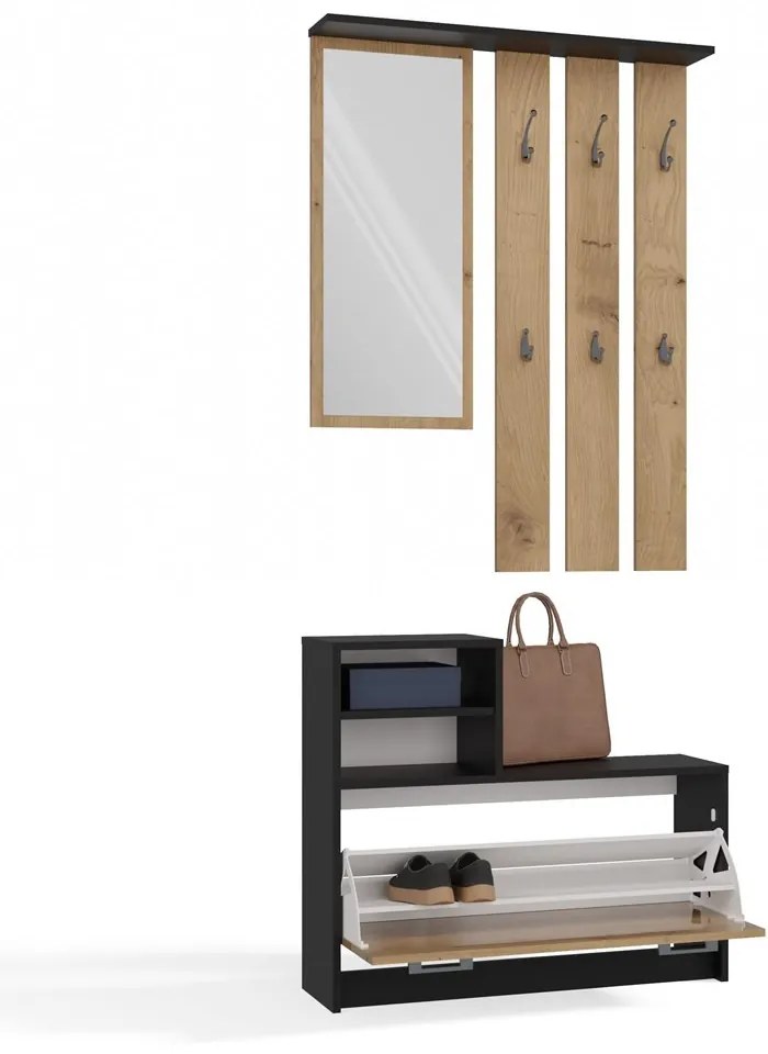 PREDSIEŇOVÁ STENA VANDA ŠEDÁ + DUB ARTISAN