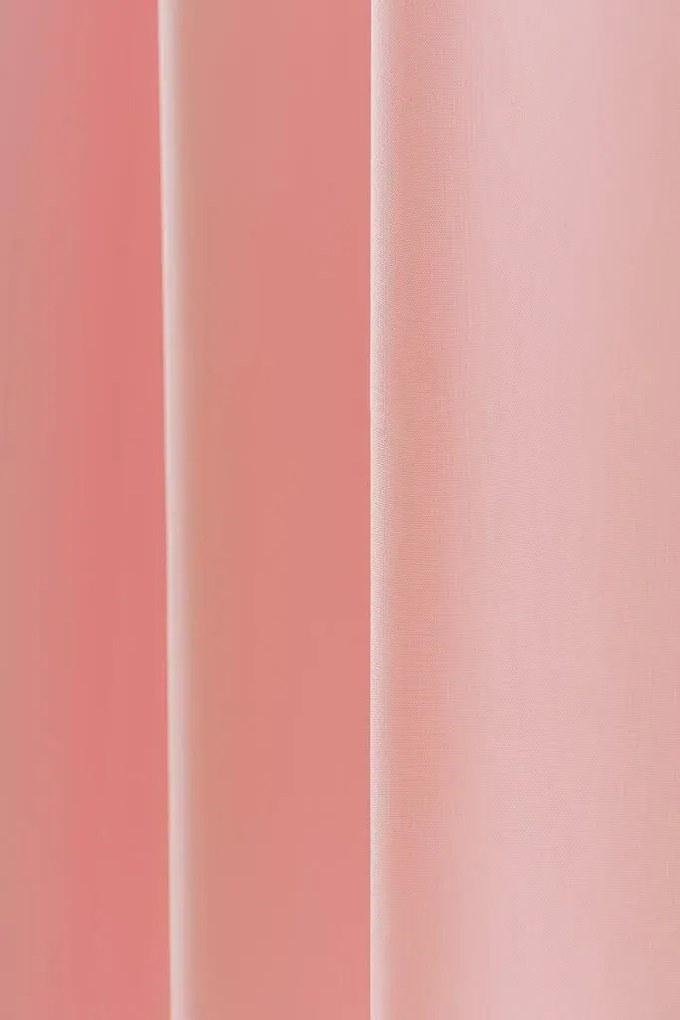 Záves OXFORD LIGHT 140x250 cm, ružový Zavesenie: Kovové krúžky