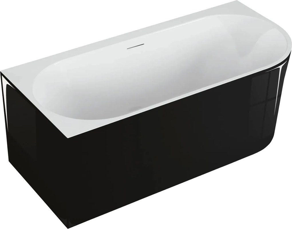 Polimat Akrylátová voľne stojaca vaňa k stene Sola 170x75 P/Ľ POLIMAT-Rozmery: 170x75, POLIMAT-Orientácia: Ľavá, POLIMAT-Farba vane: Biela / mokka le…