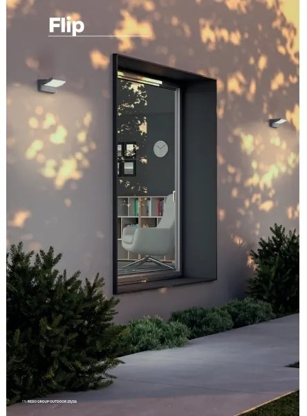 Redo 90715 - vonkajšie nástenné LED svietidlo FLIP LED/40W/230V IP54 antracit