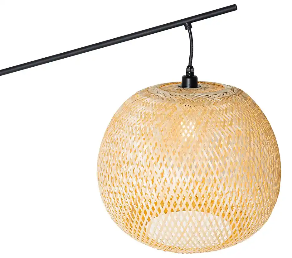 Orientálna exteriérová stojaca lampa bambus IP44 - Rafael | BIANO