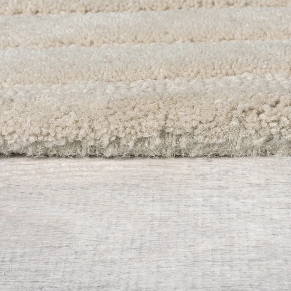 Krémový ručne tkaný vlnený okrúhly koberec ø 160 cm Mesmerise Natural – Flair Rugs