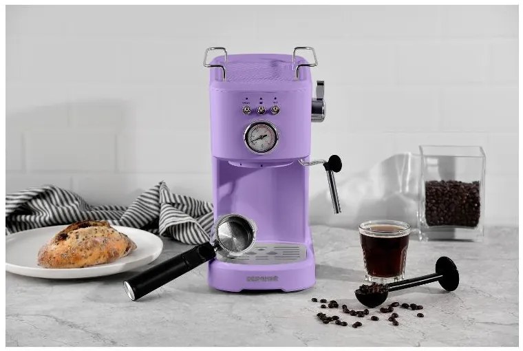 Bergner Espresso kávovar Retro (levanduľová) (100385751)