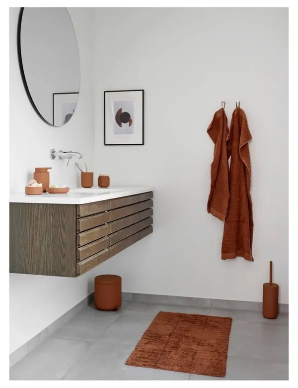 Oranžovohnedá bavlnená osuška 70x140 cm Terracotta – Zone