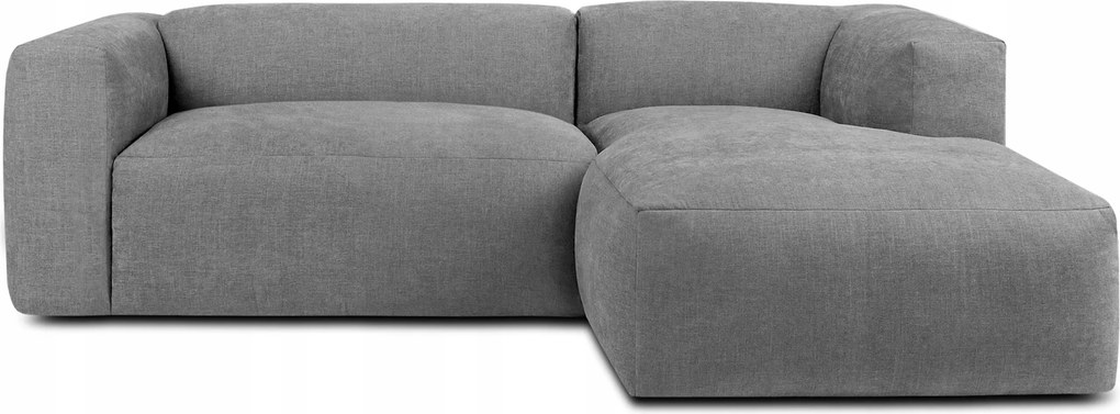 Modulárna rohová sedačka do obývačky pravá mäkká Konsimo Buffo svetlo popolavá