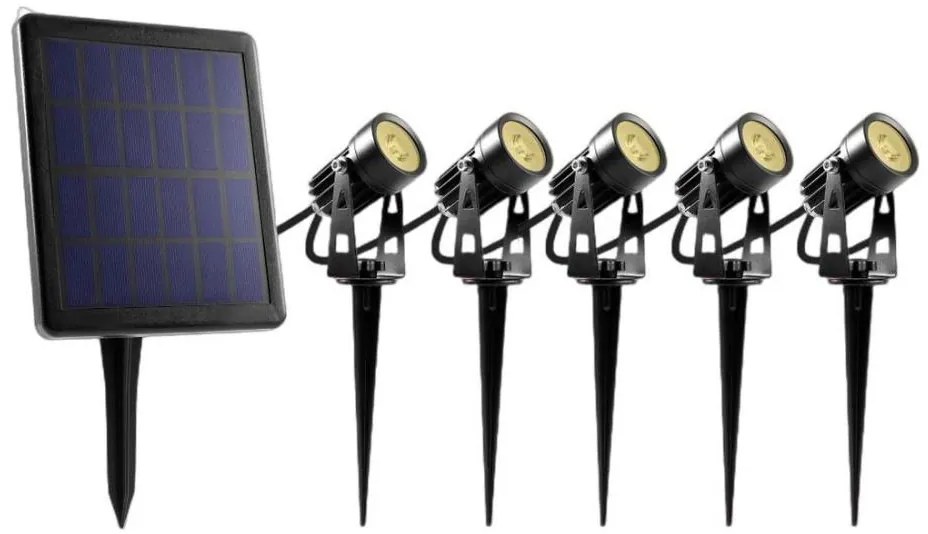 Retlux - SADA 5x LED Vonkajšia lampa so solárnym panelom LED/4000 mAh IP44 FT1076