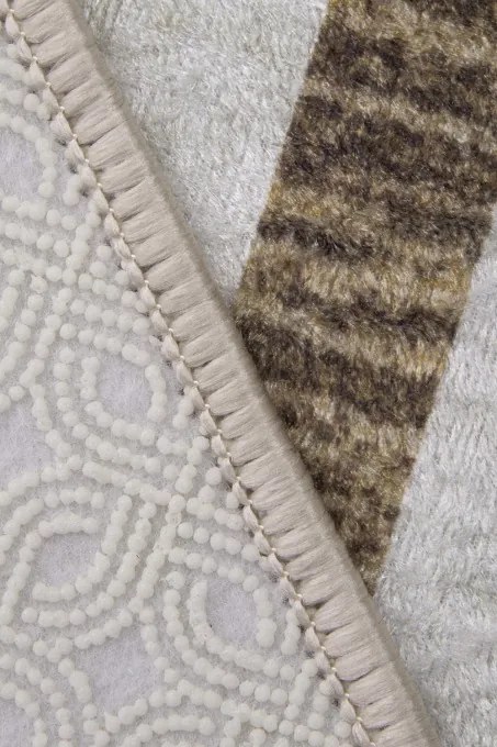 Protišmykový koberec MILANO 80007-01 krémový / hnedý