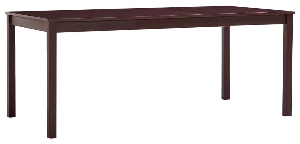 Jedálenský stôl, tmavohnedý 180x90x73 cm, borovicové drevo