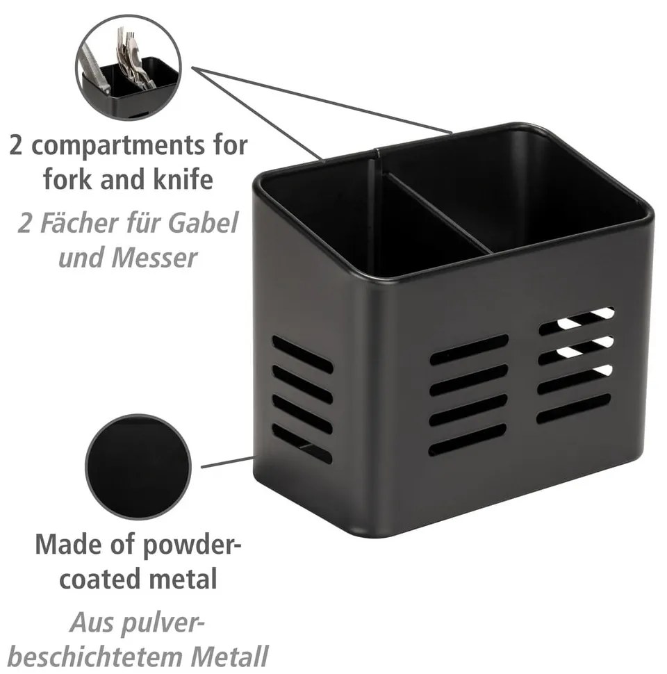 Kovové stojany na príbory a obrúsky v súprave 2 ks Black Outdoor Kitchen Baco – Wenko