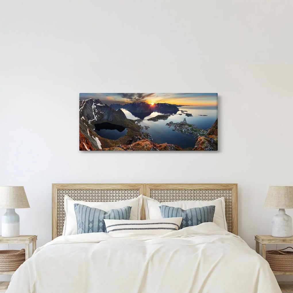 Obraz - Horská krajina, Nórsko (120x50 cm)