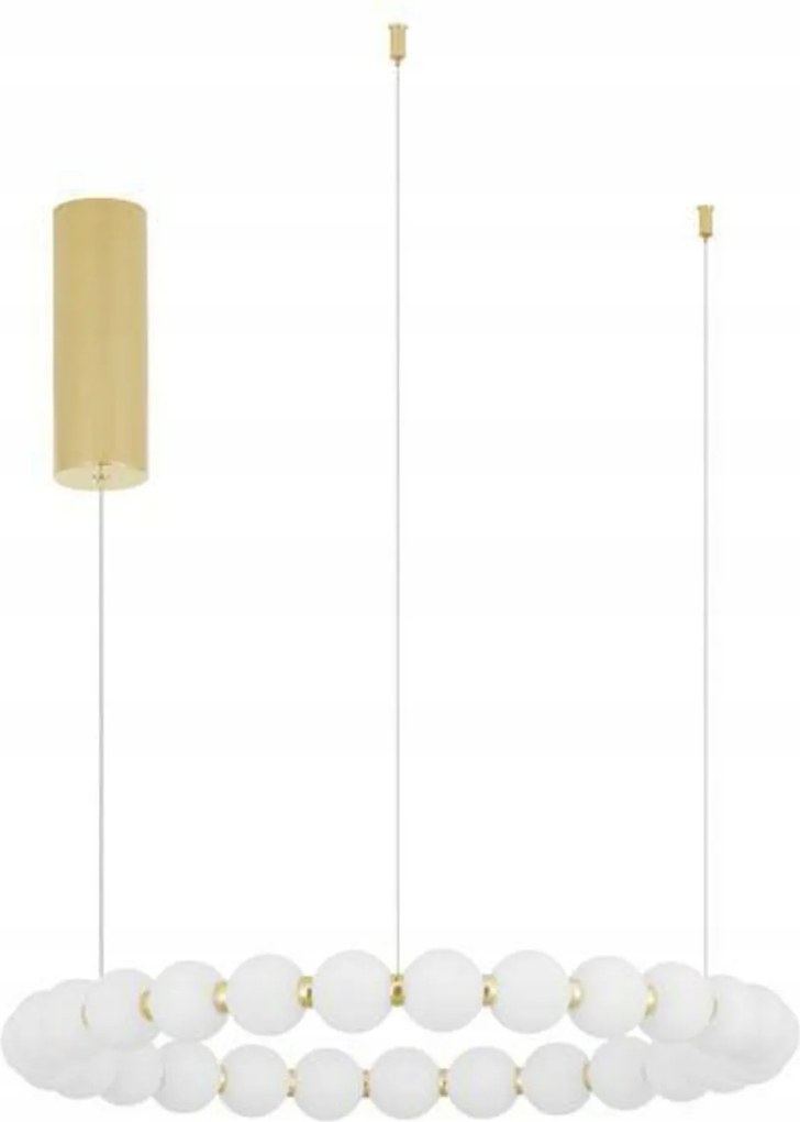 Nova Luce závesné svietidlo Perla zlatý kov a opálové sklo Led 54W 230V 3000