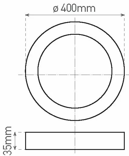 LED Stropné svietidlo FENIX LED/32W/230V 3800K pr. 40 cm snehovo biela