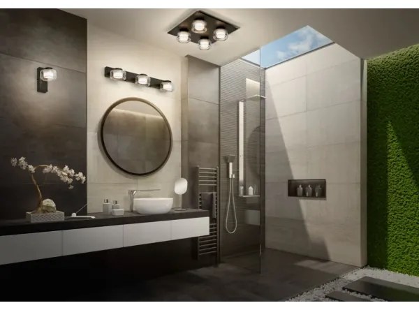 Ledvance - LED Kúpeľňové nástenné svietidlo ORBIS FLAME LED/5,5W/230V IP44 čierna