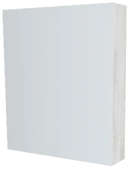 Mereo, Mereo Kúpeľňová zrkadlová skrinka 60 cm, galerka, 1x dvierka ľavá, Multidecor, White Loft Pine, MER-CN798G61WLP1