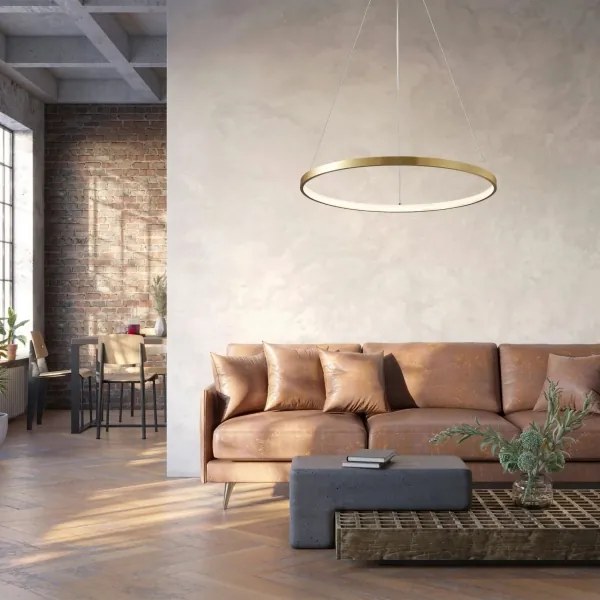 LED Luster na lanku LEA LED/20W/230V 4000K pr. 50 cm zlatá