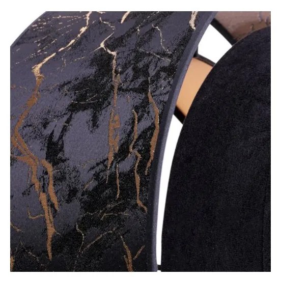 Závesné svietidlo Werona duo 3, 1x čierne textilné tienidlo so vzorom, g