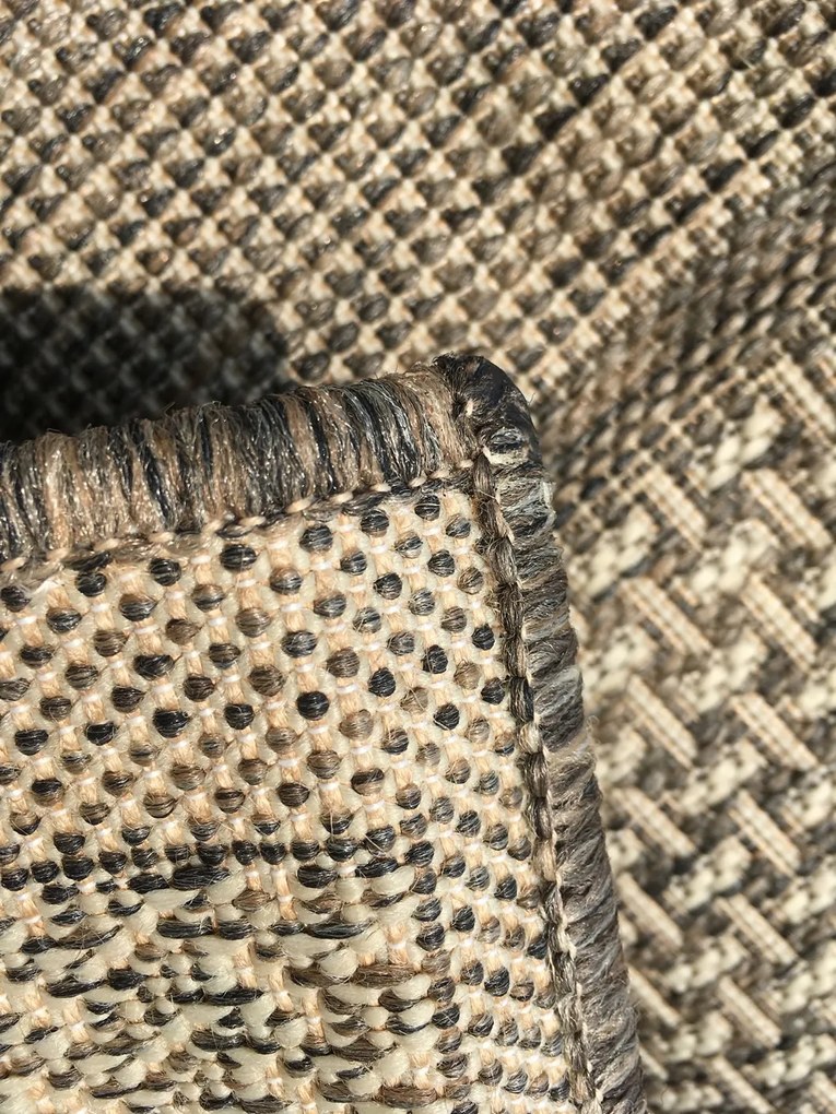 Oriental Weavers, Kusový koberec Sisalo / DAWN 85 / W71E – na von aj na doma, 133x190, hnedá, chodba / predsieň