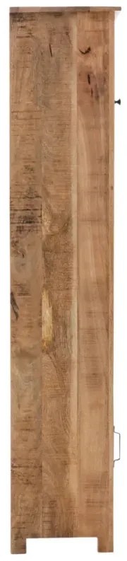furniture-nabytek.cz - Masivní koupelnová vysoká skříňka Pune z mangového dřeva, lakovaná, vícebarevná – 43×35×180 cm